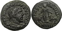 Moesien AE-Sesterz Philip I / Büste / Moesia zwischen Löwe und Stier / Viminacium