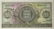 Guernsey 1 Pound o.J. Serien-Banknote (1969-1975) leicht gebraucht