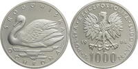 Polen, Volksrepublik 1000 Zloty Umweltschutz - Schwan - Probe/Proba -