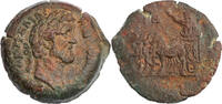 Ägypten Drachme Alexandria, Antoninus Pius, Jahr 18, Kopf / Serapis (oder Kaiser?) in Quadriga -