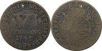 Paderborn, Bistum 6 Pfennig Clemens August von Bayern (1719-1761) -