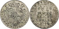 Münster, Bistum 1/6 Taler Clemens August von Bayern (1719-1761) -