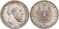 Kaiserreich, Mecklenburg-Schwerin 2 Mark Friedrich Franz II. (1842-1883) - Kursmünze -