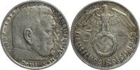 Drittes Reich 5 Reichsmark Hindenburg - Kursmünze (1936-1939) -