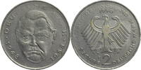 Bundesrepublik Deutschland 2 DM Ludwig Ehrhard - Kursmünze (1988-2001) - Prägeschwäche auf Vorder- und Rückseite -