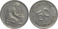 Bundesrepublik Deutschland 50 Pfennig Kursmünze (1950-2001) Stempeldrehung 28° -