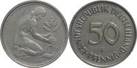 Bundesrepublik Deutschland 50 Pfennig Kursmünze (1950-2001) - Prägeschwäche auf der Vorderseite (Jahreszahl) -