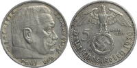 Drittes Reich 5 Reichsmark Hindenburg - Kursmünze (1936-1939) -
