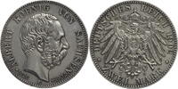 Kaiserreich, Sachsen 2 Mark Albert (1873-1902) - Auf den Tod des Königs -