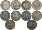 Bundesrepublik Deutschland 5 x 2 DM 2 D-Mark Kursmünze Ludwig Ehrhard - kompletter Jahrgang -