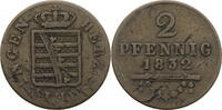 Sachsen-Meiningen 2 Pfennig Bernhard Erich Freund (1803-1866) - Kursmünze (1832-1835) -