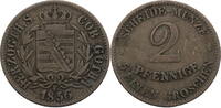 Sachsen-Coburg-Gotha 2 Pfennige Ernst II. (1844-1893) - Kursmünze (1847-1856) -