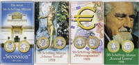Österreich 200 Schilling Gedenmünzen-Lot - 4 x 50 Schilling -