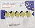 Bundesrepublik Deutschland 5 x 2 Euro 2 Euro Gedenkmünzenset Wirtschafts- und Währungsunion -