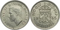 Großbritannien Sixpence Georg VI. (1936-1952) - Kursmünze (1937-1946) -