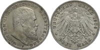 Kaiserreich, Württemberg 3 Mark Wilhelm II. (1891 bis 1918) - Kursmünze (1908-1914) -