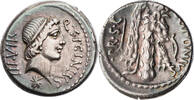 Römische Republik Denar 49 v. Chr. Q. Sicinius und C. Coponius, ex Salton Collection hübsche Tönung, Vs. winz. Kratzer, ss+/vz-