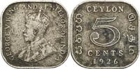 Ceylon 5 Cents Georg V. (1910-1936) - Kursmünze (1912-1926) -