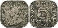 Ceylon 5 Cents Georg V. (1910-1936) - Kursmünze (1912-1926) -