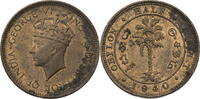 Ceylon 1 Cent Georg VI. (1936-1952) - Kursmünze (1937-1942) -