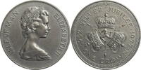 Isle of Man 1 Crown Elisabeth II. (1952-2022) - Auf ihr 25. Regierungsjubiläum -