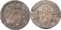 Waldeck 6 Pfennig Karl August Friedrich (1728-1763), Arolsen, selten! -