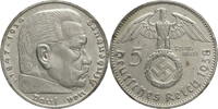 Drittes Reich 5 Reichsmark Hindenburg - Kursmünze (1936-1939) -
