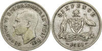 Australien 6 Pence Georg VI. (1936-1952) - Kursmünze (1950-1952) -