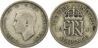 Großbritannien 6 Pence George VI. (1936-1952) - Kursmünze (1937-1946) -