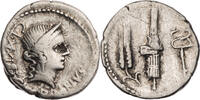 Römische Republik Denar C. Norbanus, Kopf der Venus / Fasces zwischen Ähre und Caduceus -