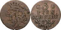 Preussen, Königreich 3 Pfennige Friedrich II. der Große (1740-1786) Aurich -