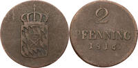 Bayern, Königreich 2 Pfennig Maximilian I. (1806-1825) -
