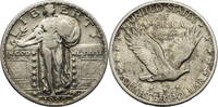 USA 1/4 Dollar Standing Liberty Quarter (Stars below) - Kursmünze (1917-1930) -