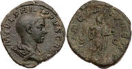 Römische Kaiserzeit Sesterz Philippus II. Caesar, Büste / PRINCIPI IVVENT, Prinz mit Lanze und Globus -