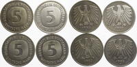 Bundesrepublik Deutschland 20 DM (4 x 5 DM) 4 x 5 DM Kursmünzen - D F G J -