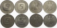 Bundesrepublik Deutschland 4 x 5 DM 5 DM Kursmünzen - kompletter Jahrgang -