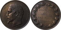 Frankreich, 2. Kaiserreich Medaille J.J. Barré auf Napoleon III. (1852-1870) - Wettbewerb von Brumath -