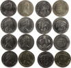 Großbritannien und Nebengebiete 8x 1 Crown Lot von 8 Crowns -