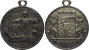 München, Bayern tragbare Medaille Münchener Kindel mit Wecken und Liebfrauendom / Großes Wappen Bayerns -