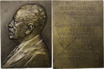 Frankreich, 3. Republik Plakette Gaston Thomson / Plak. (v F. Sicard) a.s. 50 jähriges Jubiläum als Abgeordneter -