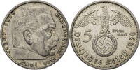 Drittes Reich 5 Reichsmark Hindenburg - Kursmünze (1936-1939) -