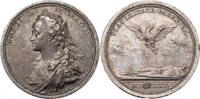 RDR, Haus Habsburg versilberte Zinnmedaille Josef II. (1765-1790), v. Schega, auf seine Hochzeit mit Josepha von Bayern, R! -