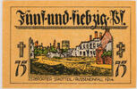Neidenburg 75 Pfennig Vs.: Braune Schrift / Rs.: Schwarze Schrift ! -