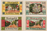 Trittau in Holstein 25, 50, 75 Pfennig, 1 Mark Lot von 4 verschiedenen Scheinen -