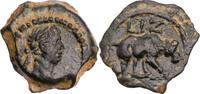 Ägypten Dichalkon Alexandria, Traianus, Jahr 17, Kopf / Nashorn oder Nilpferd (?), R! -