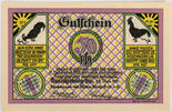 Königsberg in Preußen (Kaliningrad) 50 Pfennig Gutschein - blau / gelb -