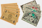 Weimar 6x25, 6x50 Pfennig Lot von 12 verschiedenen Scheinen - Schiller, Goethe, Stadtansichten -
