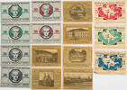 Weimar 6x25, 6x50, 3x75 Pfennig Lot von 15 verschiedenen Scheinen -