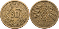 Weimarer Republik 50 Reichspfennig 1924 A Kursmünze (1924-1925) ss