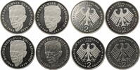 Bundesrepublik Deutschland 2 DM 2 D-Mark Kursmünzen Kurt Schumacher - kompletter Jahrgang -